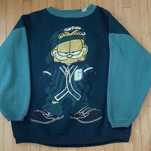 Vintage Garfield Paris Sport Club Crewneck Sweater